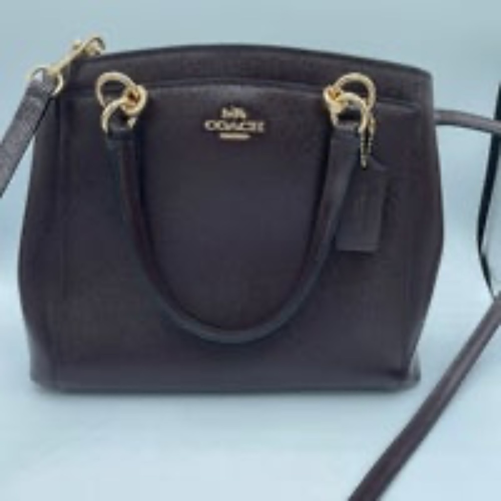 Coach 2way Bag Tote Bag Minetta Cross Grain Leather